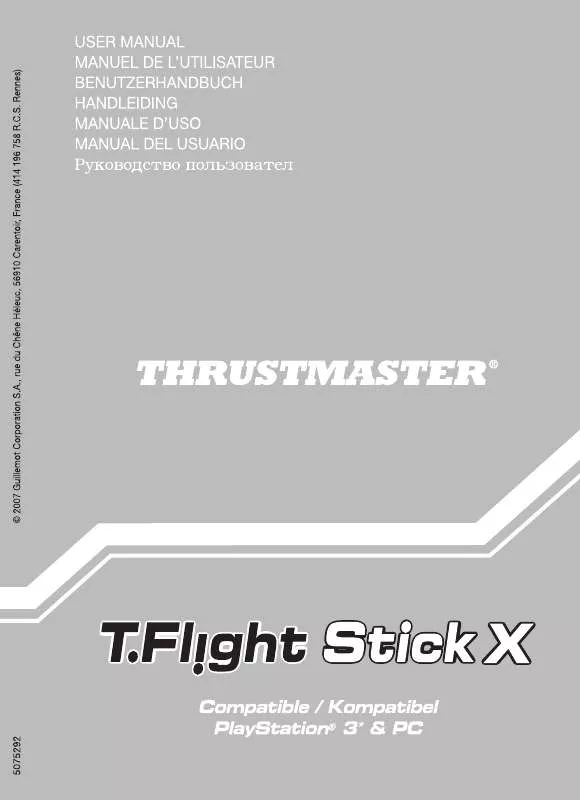 Mode d'emploi THRUSTMASTER T.FLIGHT STICK X