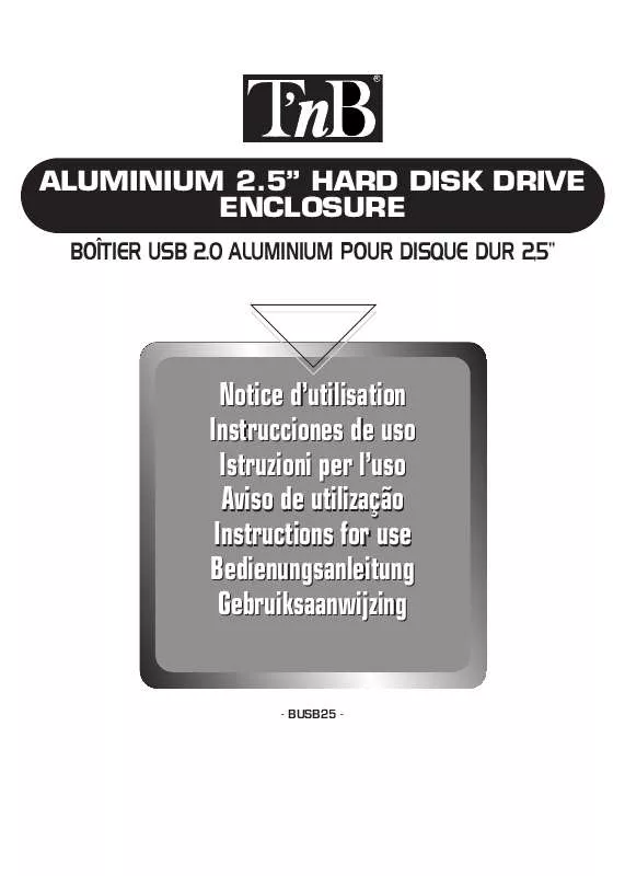 Mode d'emploi TNB HARD DISK DRIVE 2.5