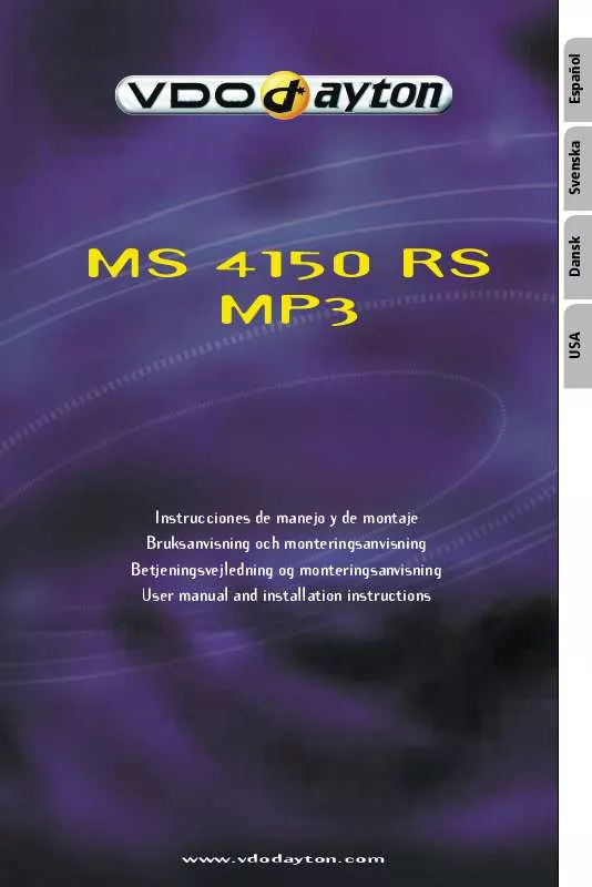 Mode d'emploi VDO DAYTON MS 4150 RS MP3