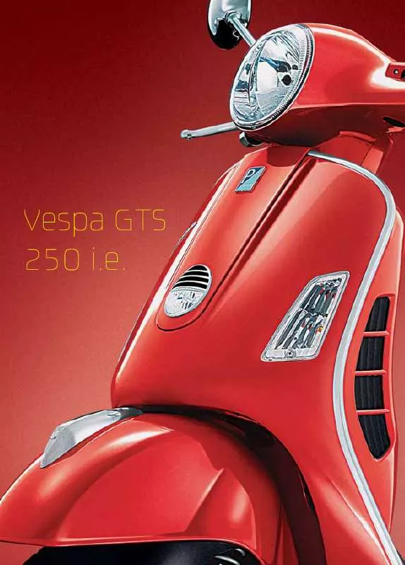Mode d'emploi VESPA GTS 250 IE