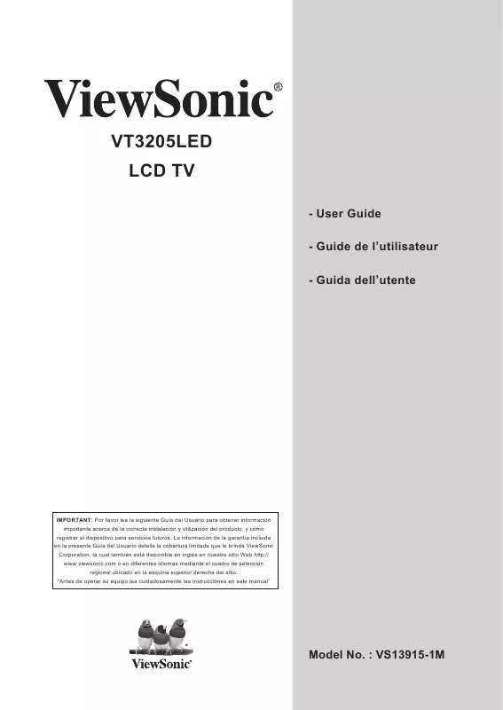 Mode d'emploi VIEWSONIC VT3205LED