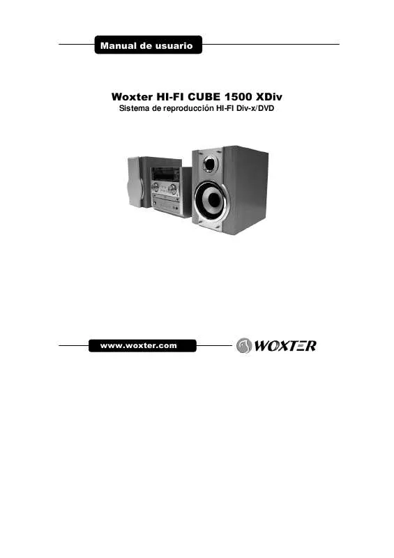 Mode d'emploi WOXTER HI-FI CUBE 1500