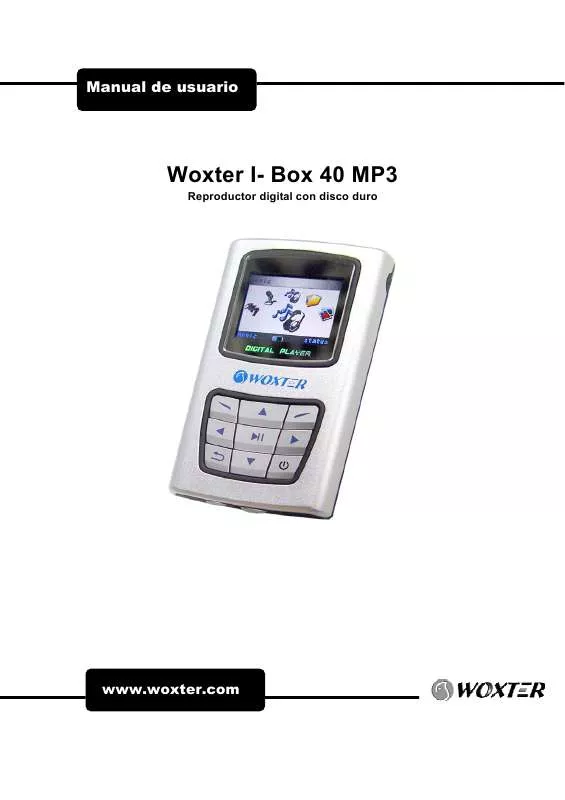 Mode d'emploi WOXTER I-BOX 40 MP3