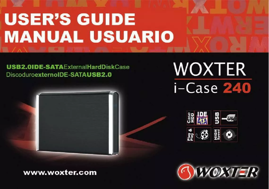 Mode d'emploi WOXTER I-CASE 240