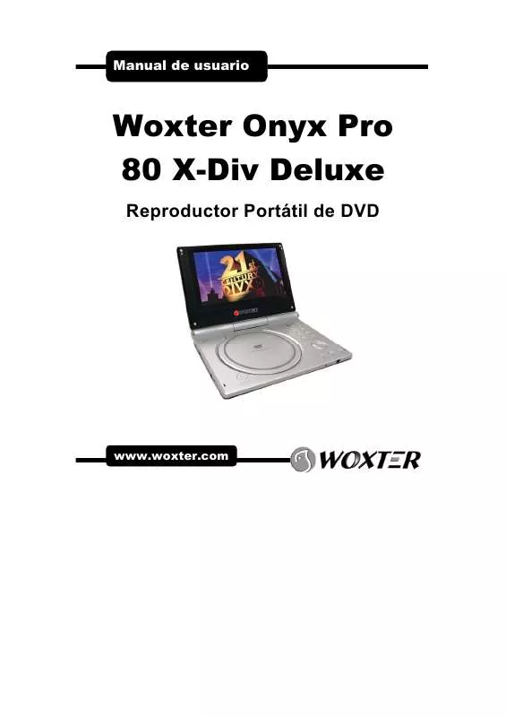 Mode d'emploi WOXTER ONYXPRO 80