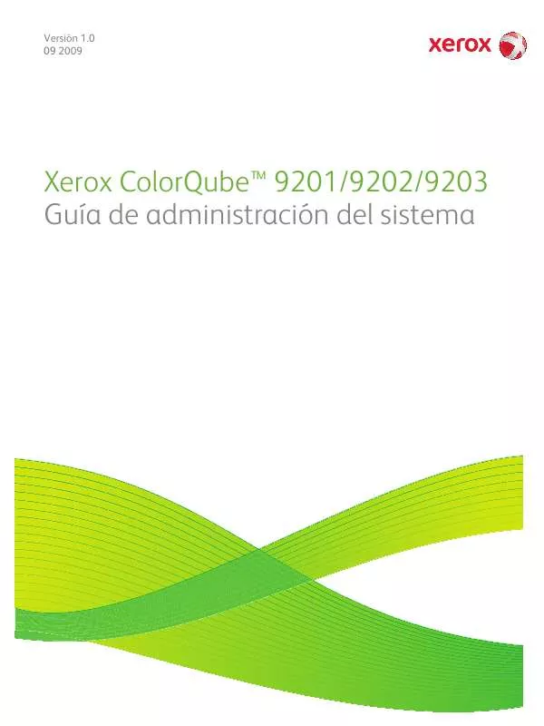 Mode d'emploi XEROX COLORQUBE 9201