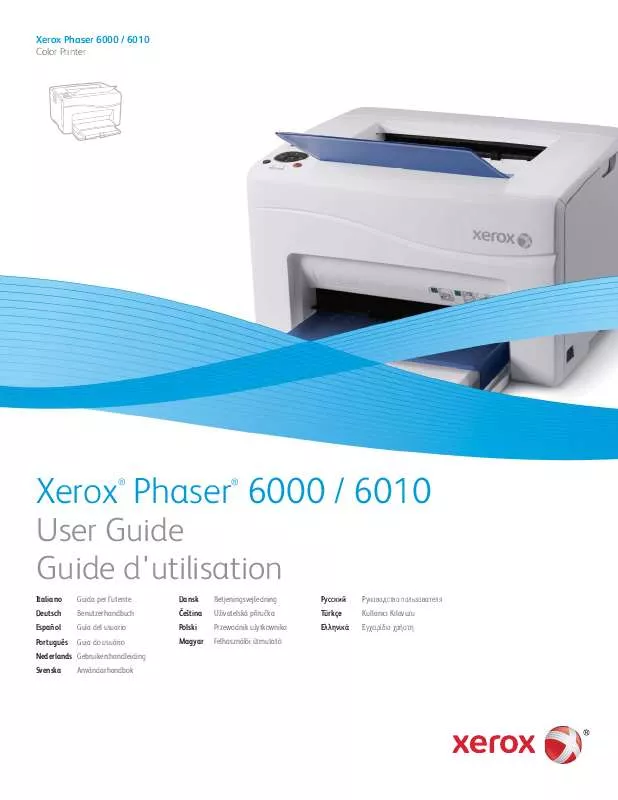 Mode d'emploi XEROX PHASER 6010