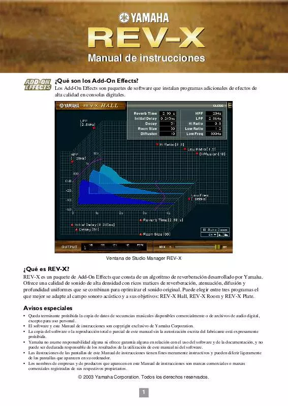 Mode d'emploi YAMAHA ADD-ON EFFECTS-AE031-
