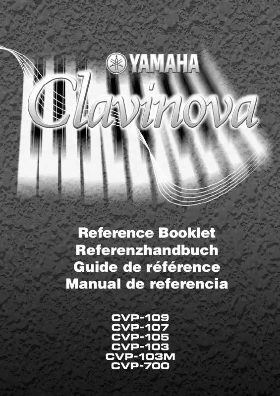 Mode d'emploi YAMAHA CVP-109-107-105-103-103M-700