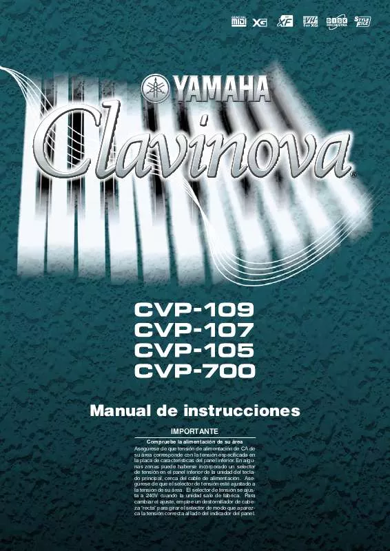 Mode d'emploi YAMAHA CVP-109-107-105-700