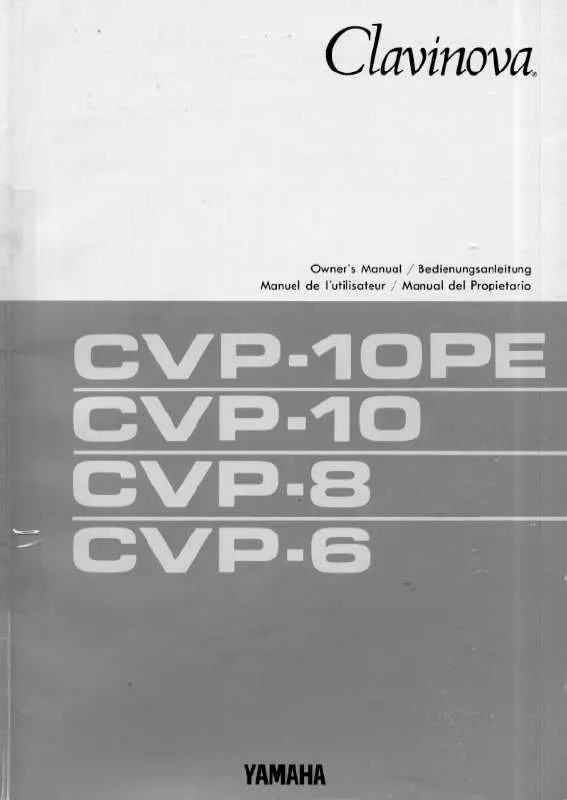 Mode d'emploi YAMAHA CVP-10PE-CVP-10-CVP-8-CVP-6