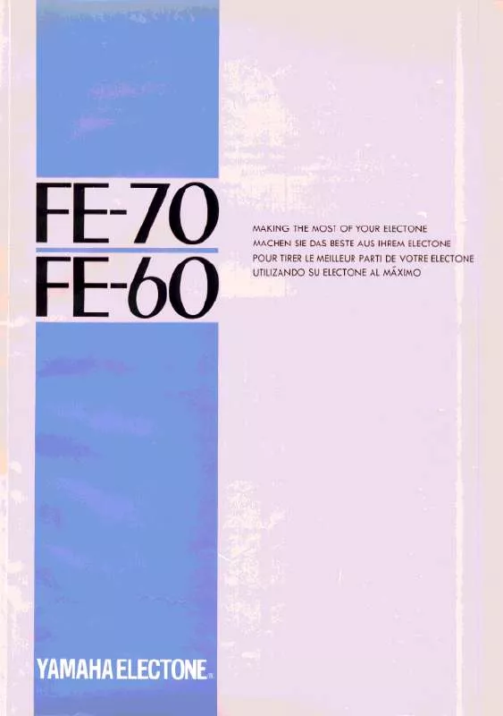 Mode d'emploi YAMAHA FE-70/FE-60
