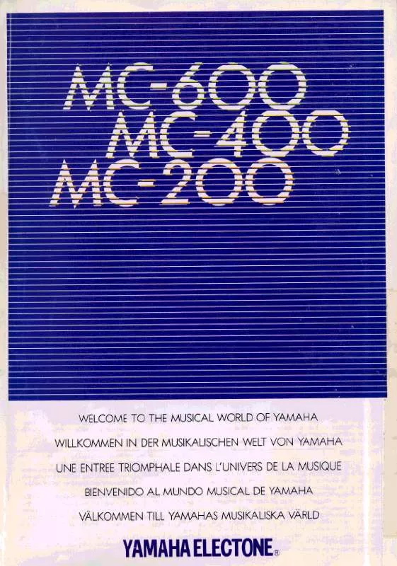 Mode d'emploi YAMAHA MC-200