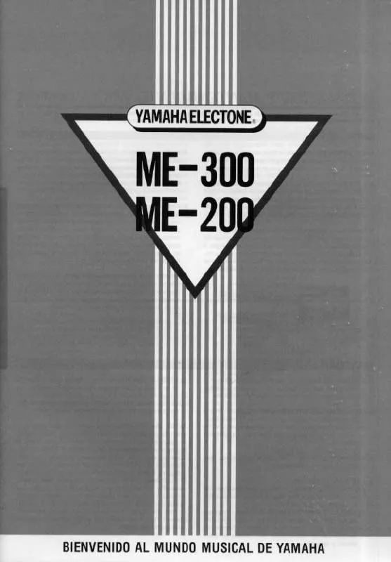 Mode d'emploi YAMAHA ME-300/ME-200