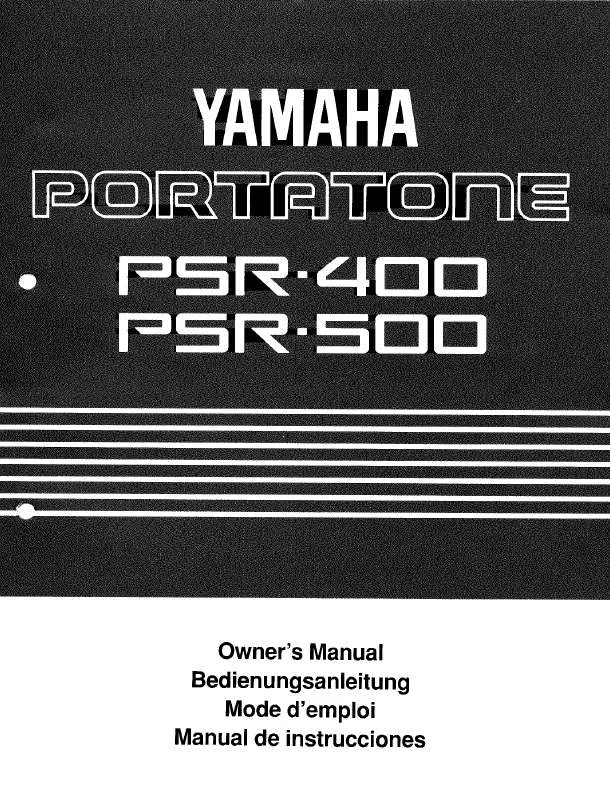 Mode d'emploi YAMAHA PSR-500