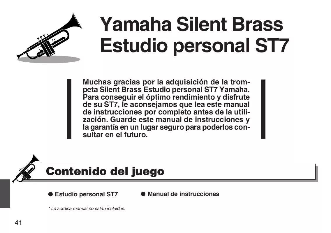 Mode d'emploi YAMAHA SILENT BRASS PERSONAL STUDIO ST-7