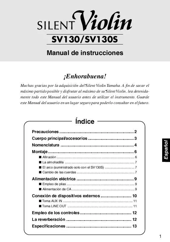 Mode d'emploi YAMAHA SV130/SV-130S