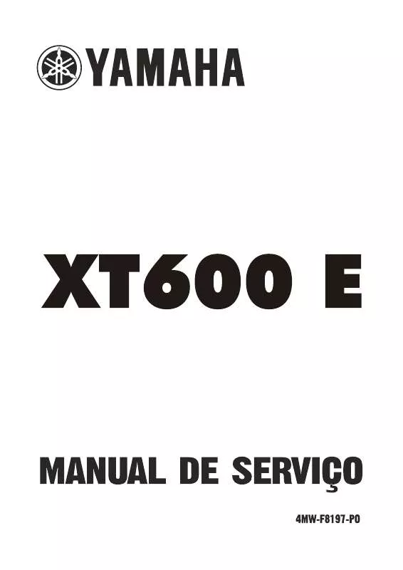 Mode d'emploi YAMAHA XT600 E