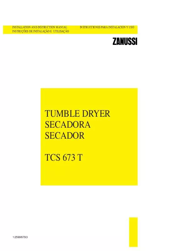 Mode d'emploi ZANUSSI TCS673T