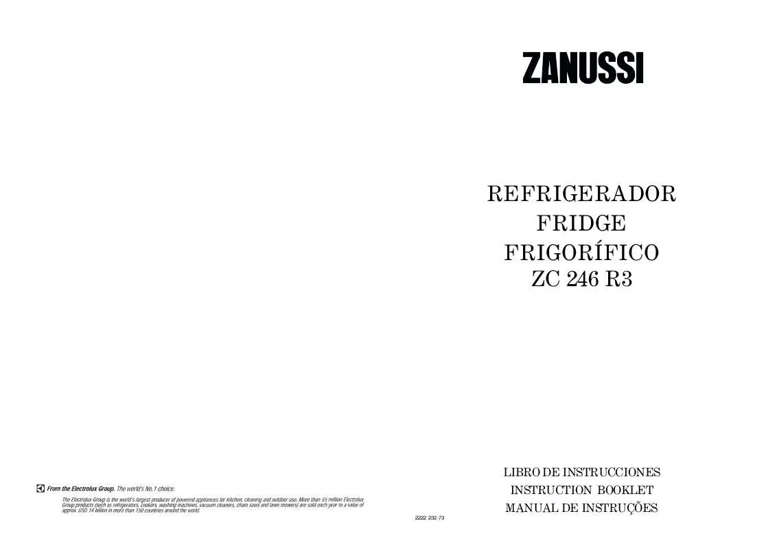 Mode d'emploi ZANUSSI ZC246R3