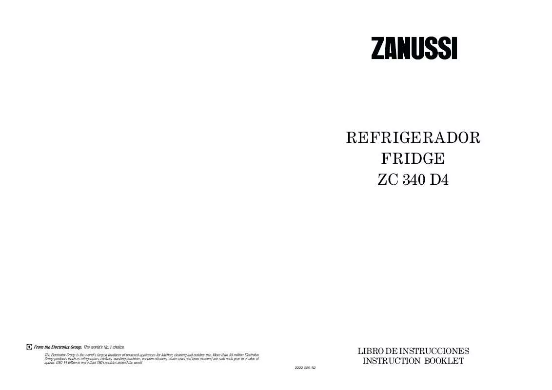 Mode d'emploi ZANUSSI ZC340D4