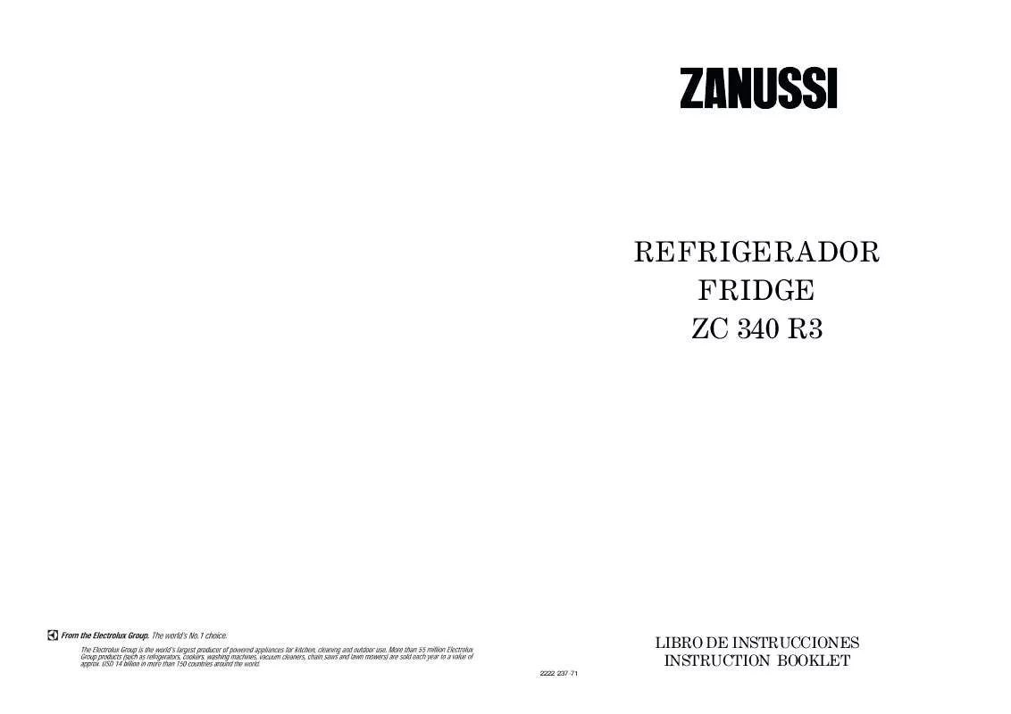 Mode d'emploi ZANUSSI ZC340R3