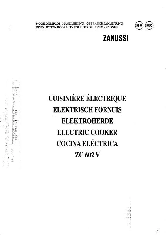 Mode d'emploi ZANUSSI ZC602