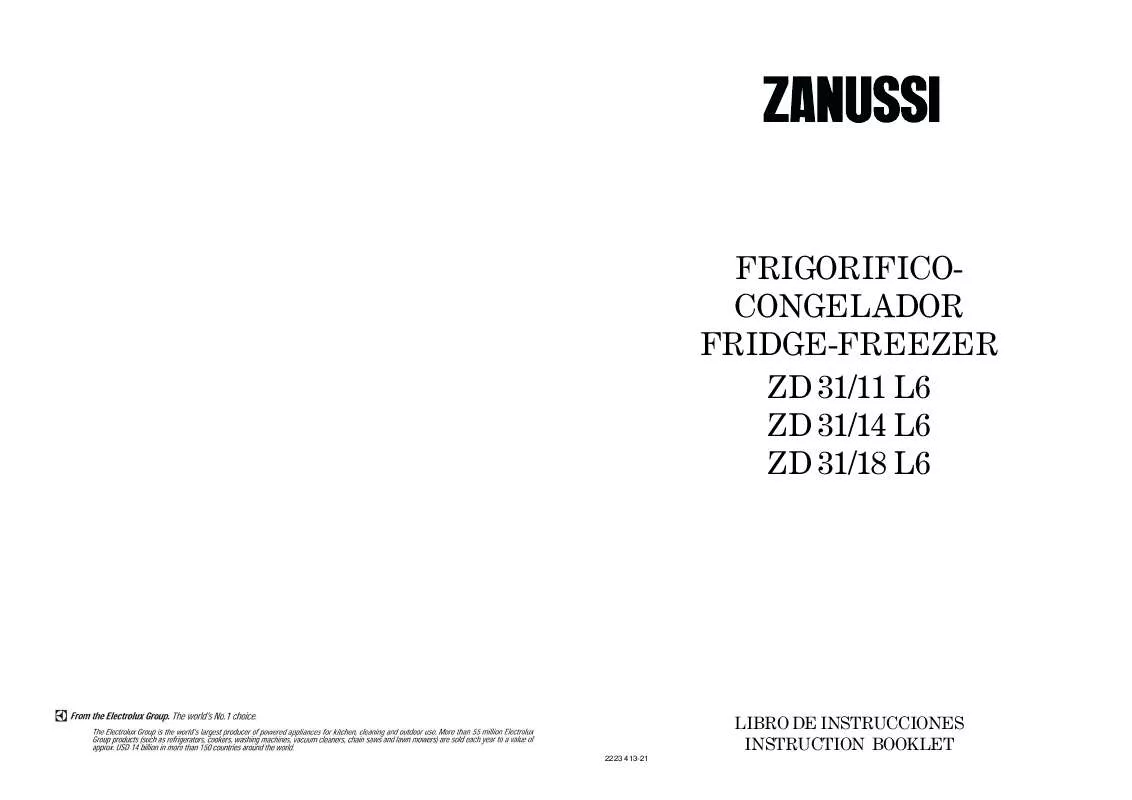 Mode d'emploi ZANUSSI ZD31/18L6