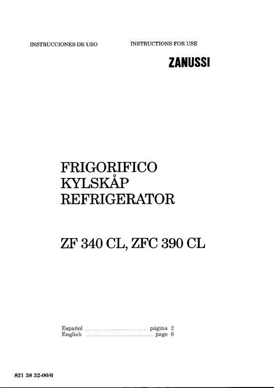 Mode d'emploi ZANUSSI ZFC340CLP
