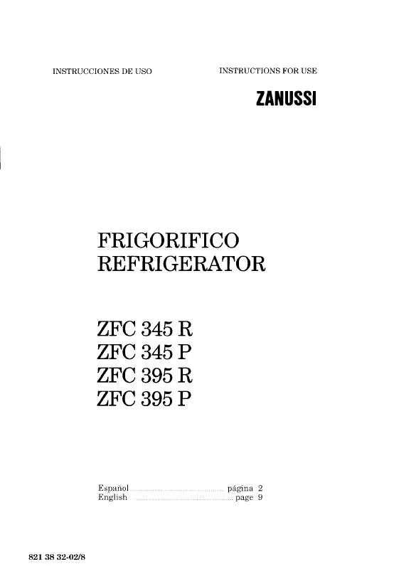 Mode d'emploi ZANUSSI ZFC345P