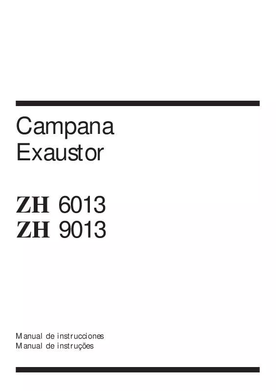 Mode d'emploi ZANUSSI ZH6013X/E
