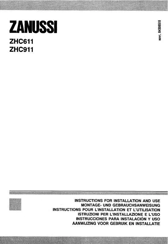 Mode d'emploi ZANUSSI ZHC911N1