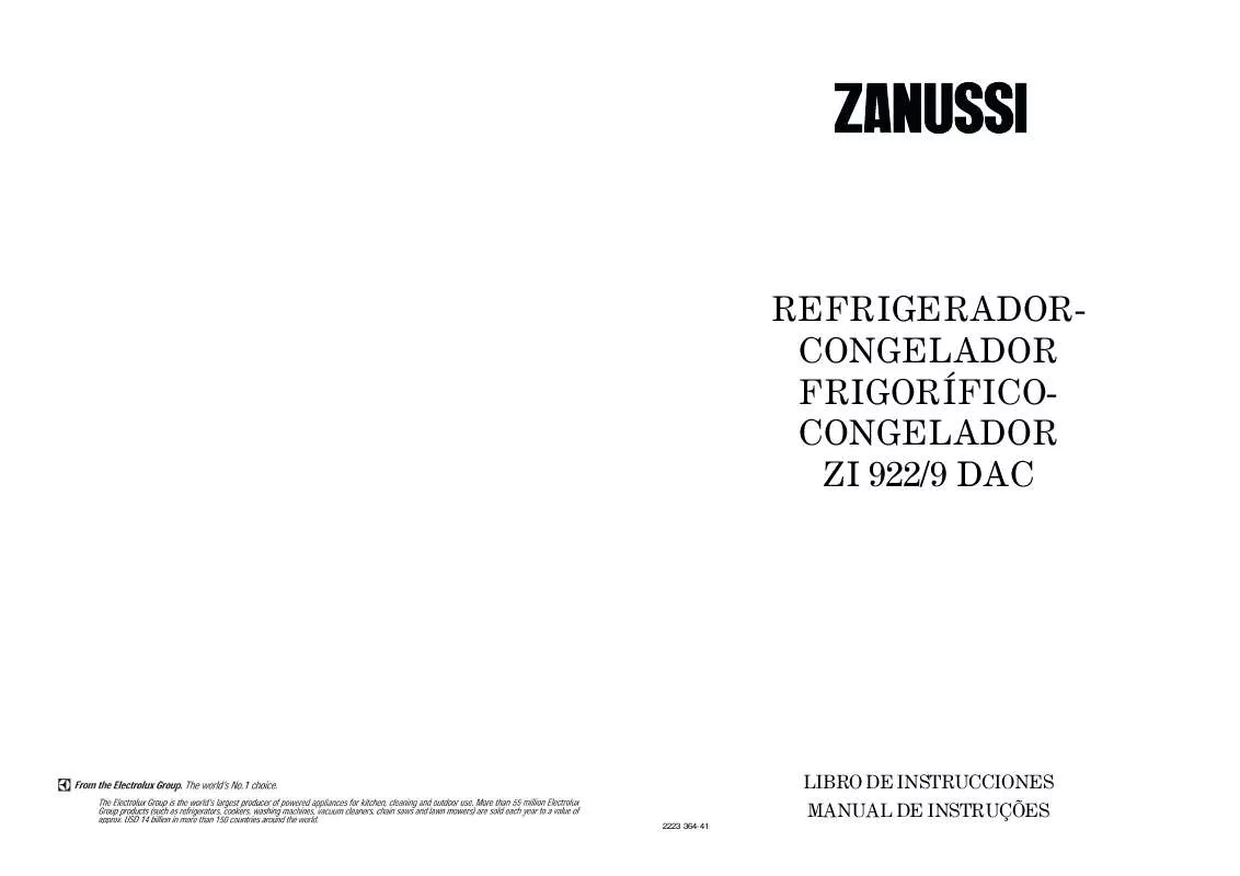 Mode d'emploi ZANUSSI ZI922/9DAC