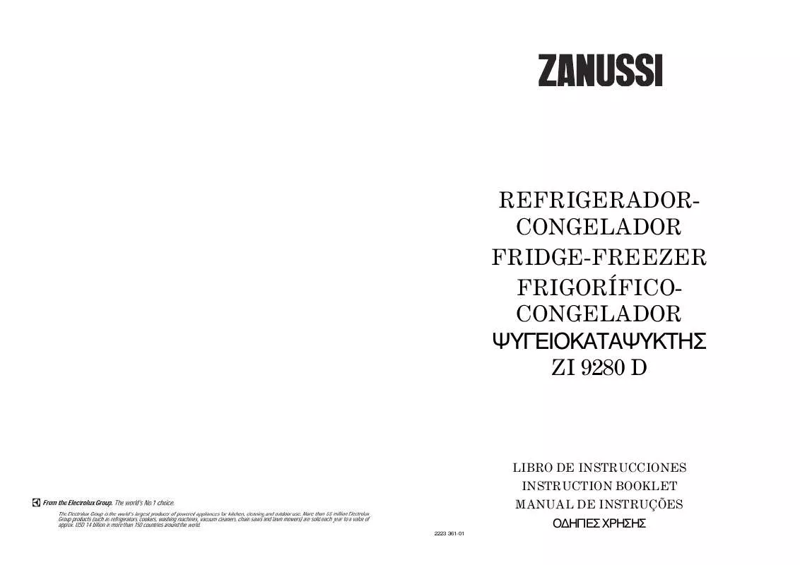 Mode d'emploi ZANUSSI ZI9280D