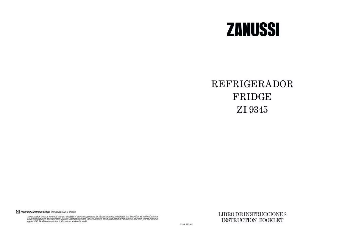 Mode d'emploi ZANUSSI ZI9345A