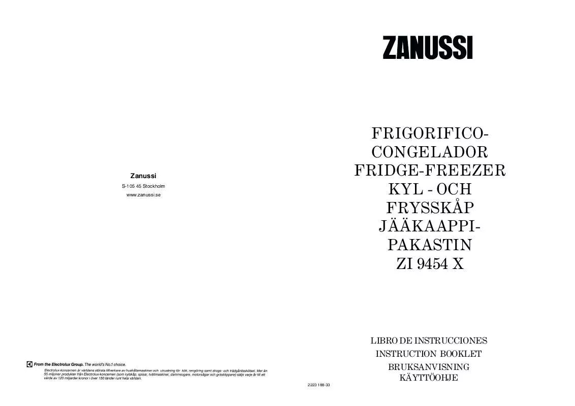 Mode d'emploi ZANUSSI ZI9454X