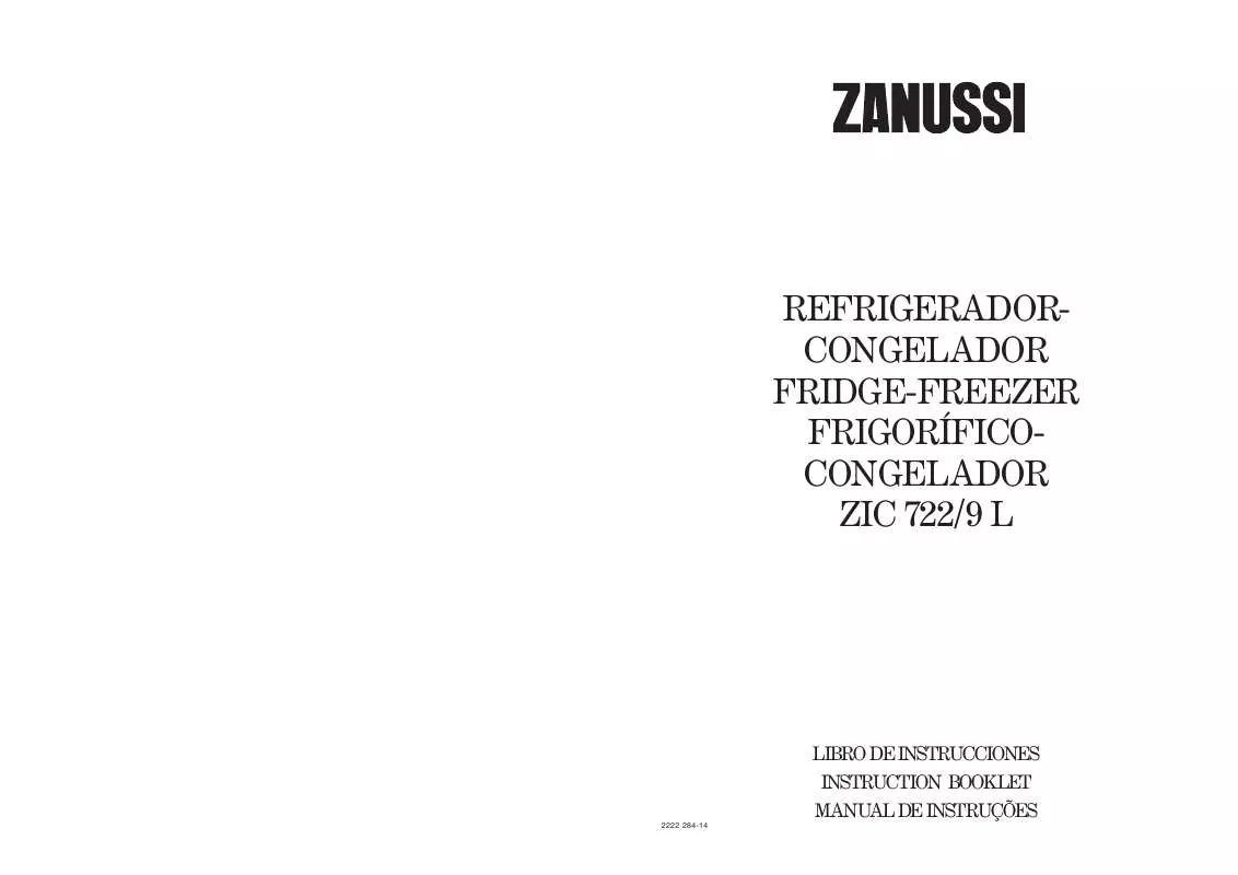 Mode d'emploi ZANUSSI ZIC722/9L