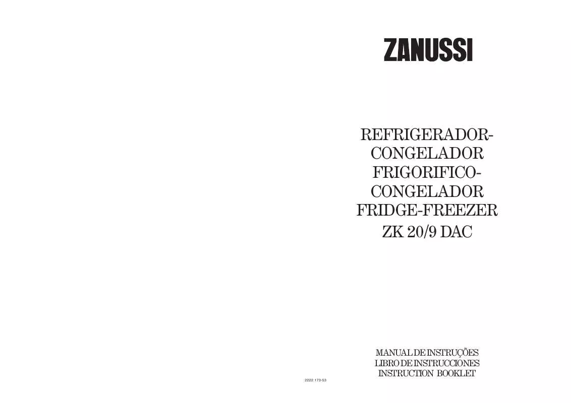 Mode d'emploi ZANUSSI ZK20/9DAC