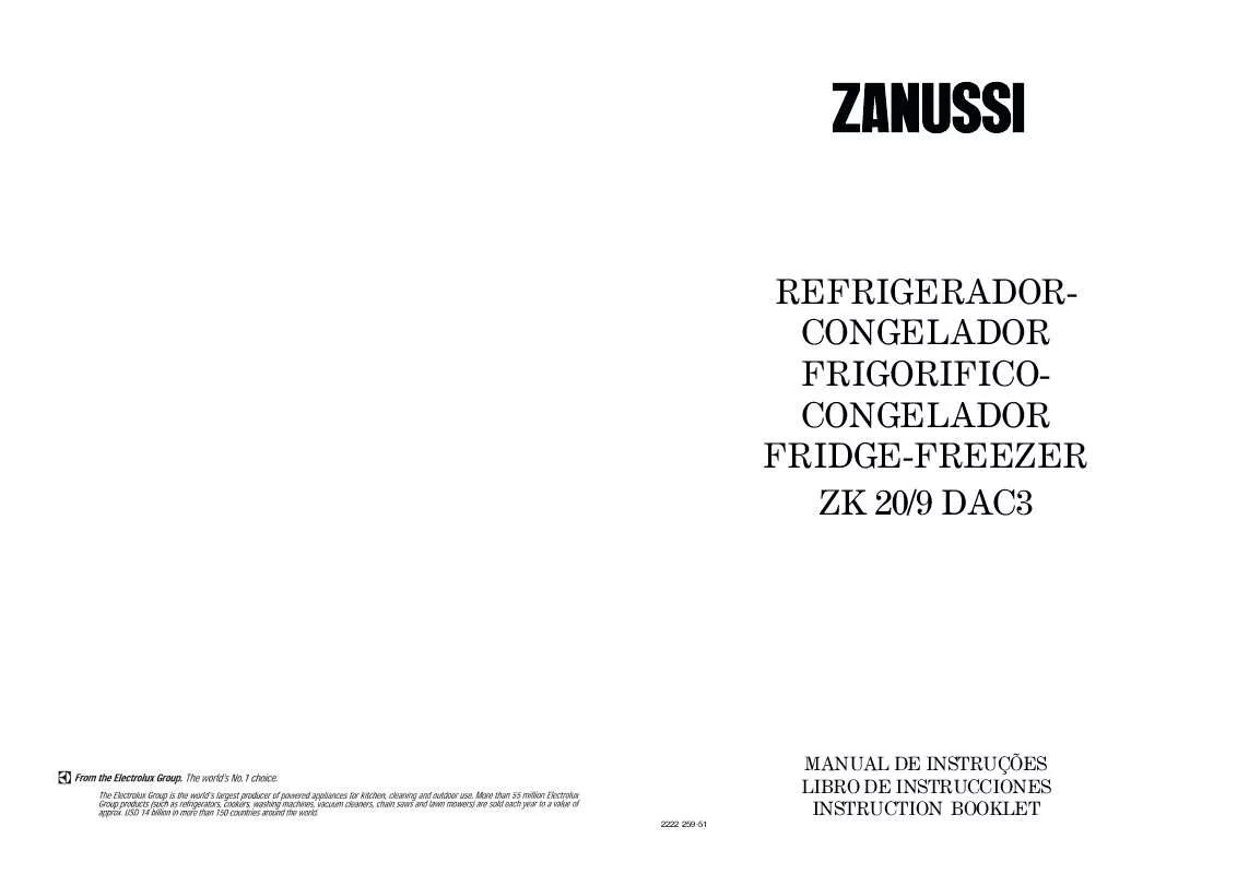 Mode d'emploi ZANUSSI ZK20/9DAC3
