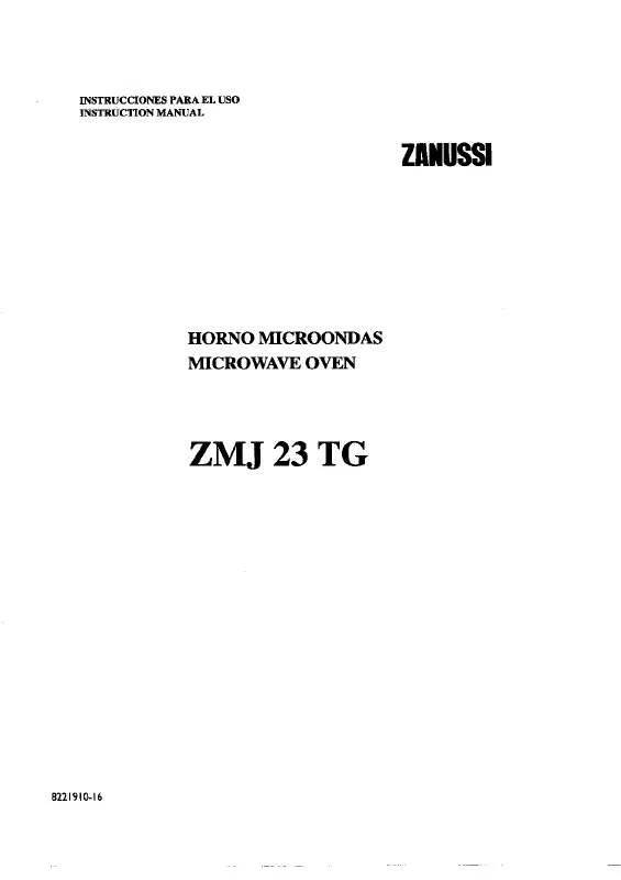Mode d'emploi ZANUSSI ZMJ23TG