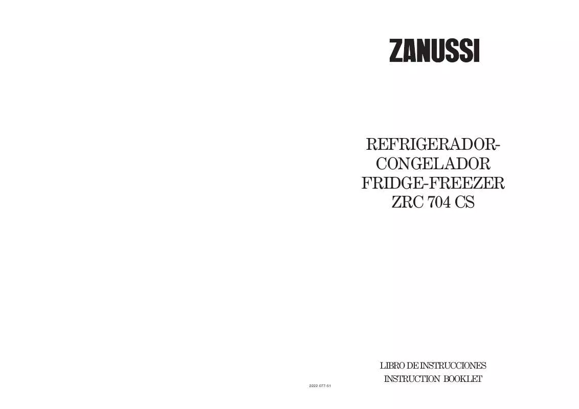 Mode d'emploi ZANUSSI ZRC704CS
