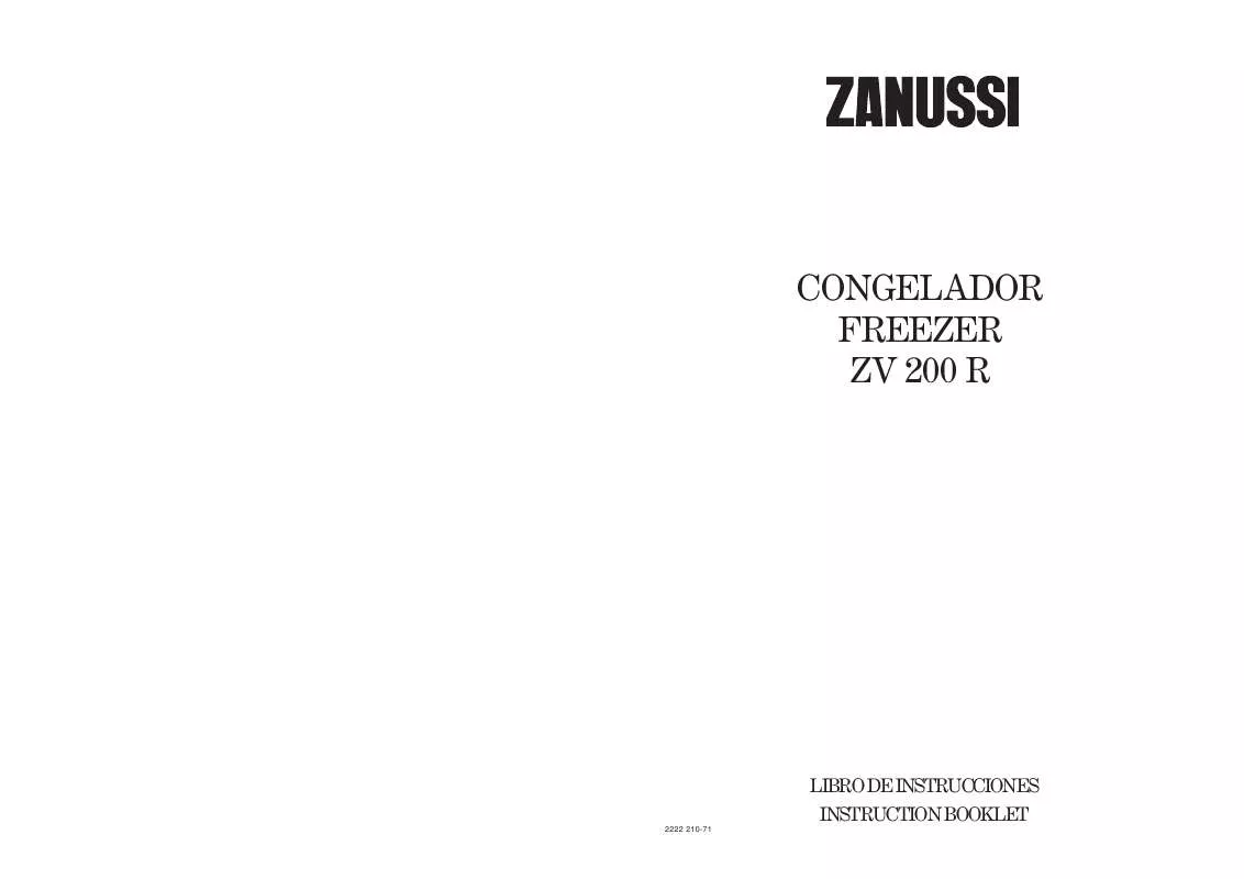 Mode d'emploi ZANUSSI ZV200R