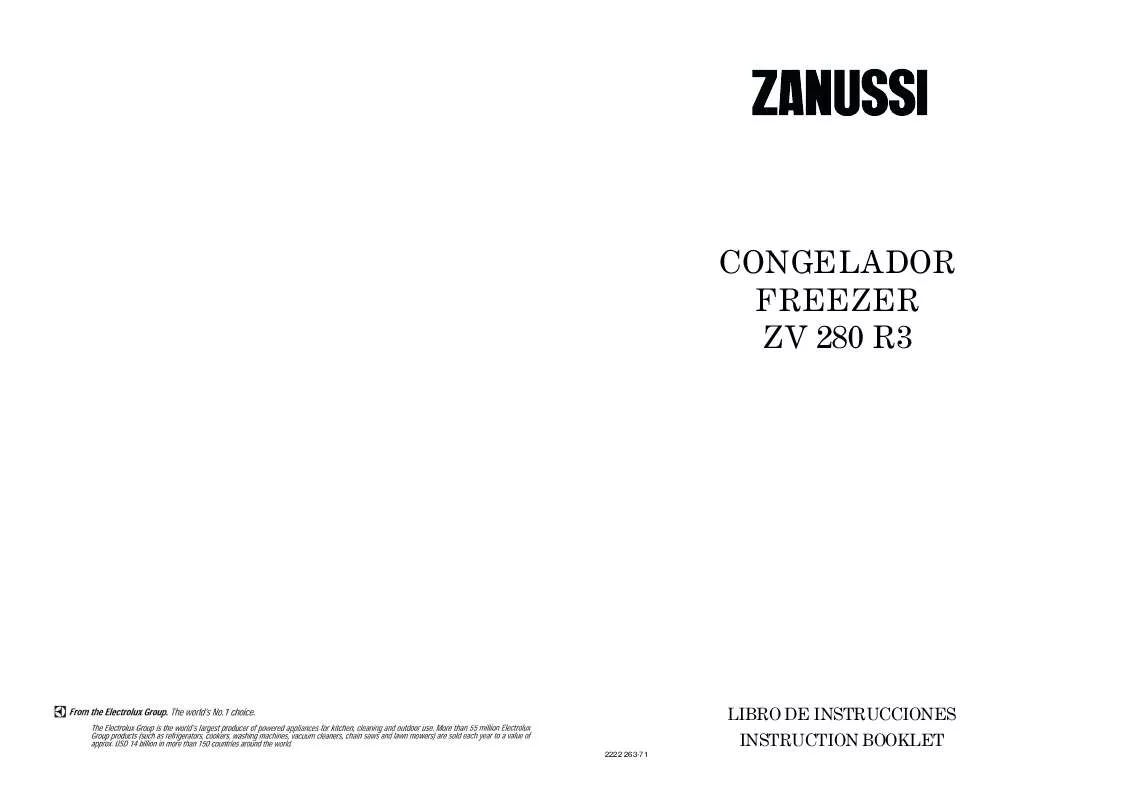 Mode d'emploi ZANUSSI ZV280R3