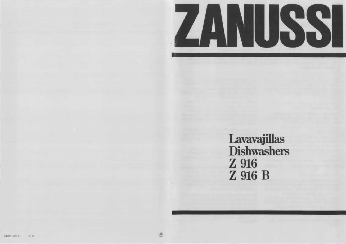 Mode d'emploi ZANUSSI ZW916