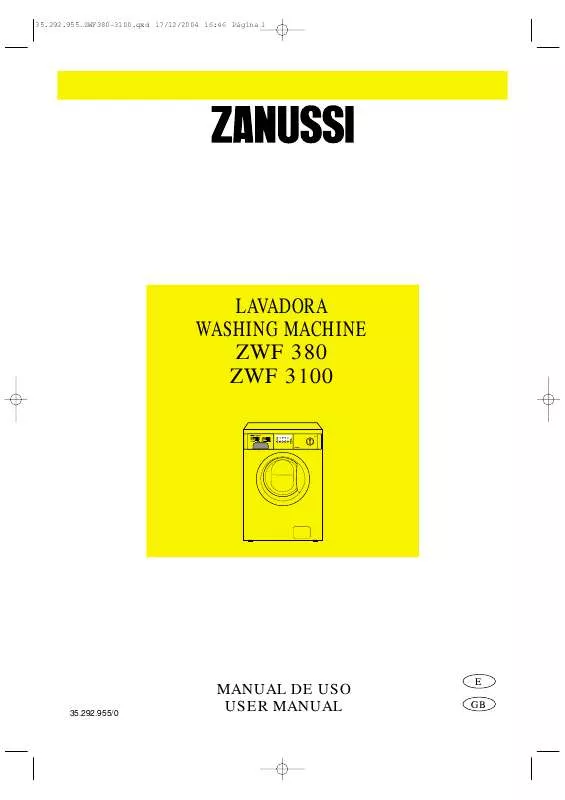 Mode d'emploi ZANUSSI ZWF380