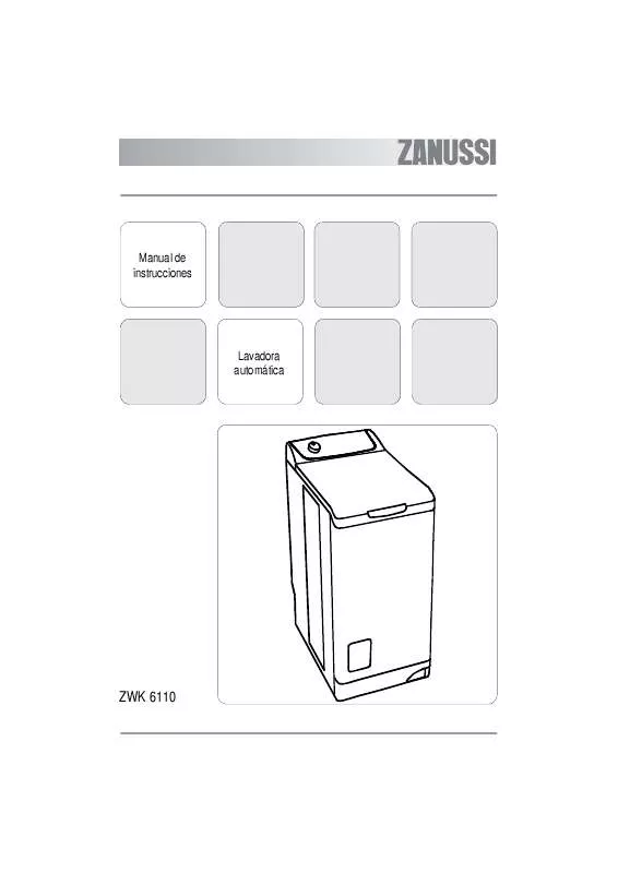 Mode d'emploi ZANUSSI ZWK6110