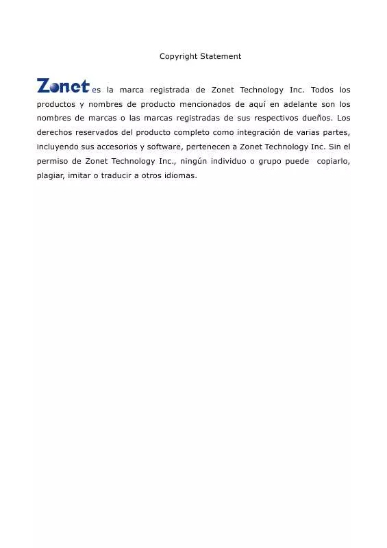 Mode d'emploi ZONET ZEW2508