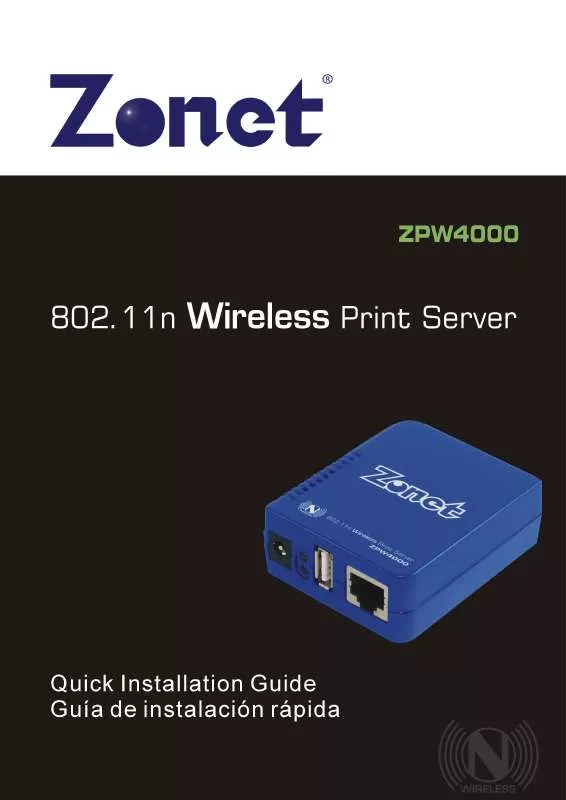 Mode d'emploi ZONET ZPW4000