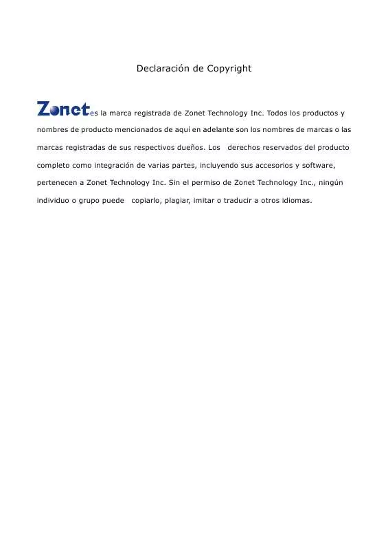Mode d'emploi ZONET ZVC7611