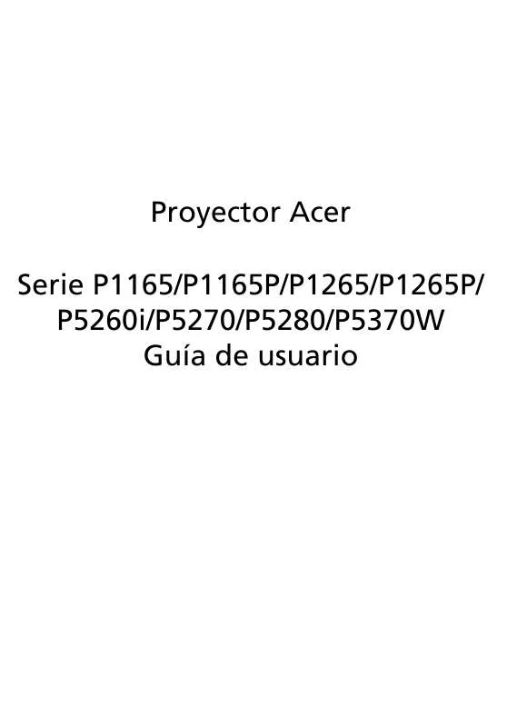 Mode d'emploi ACER P5260I